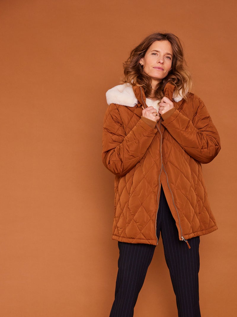 Parka matelassée doublée Thermolactyl - Damart Marron - Kiabi