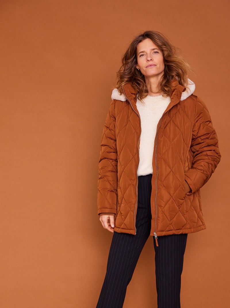 Parka matelassée doublée Thermolactyl - Damart Marron - Kiabi