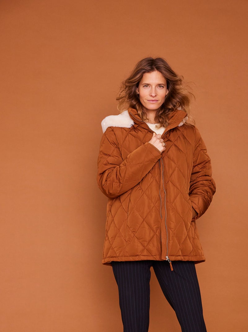 Parka matelassée doublée Thermolactyl - Damart Marron - Kiabi
