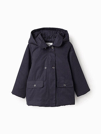 Parka Matelassée Évasée Avec Capuche Amovible