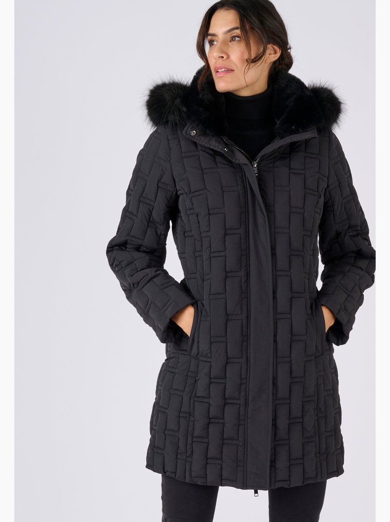 Parka matelassée fantaisie - Damart Noir - Kiabi
