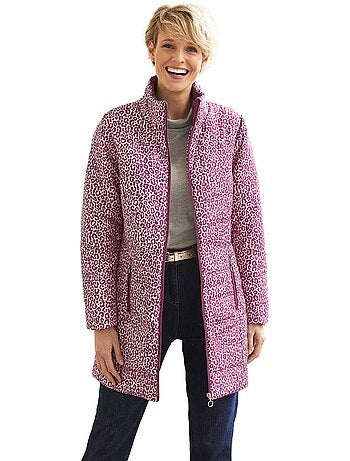 Parka matelassée imprimée léopard