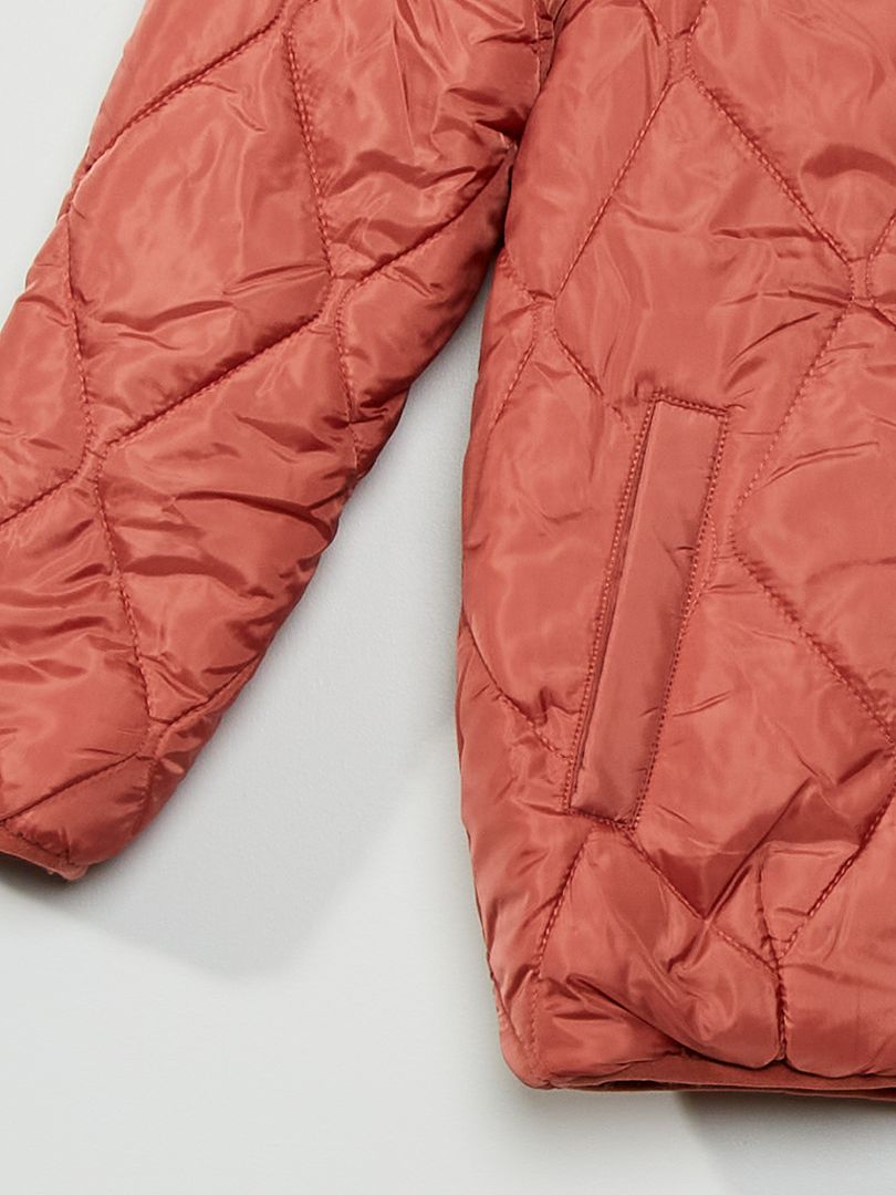 Parka matelassée réversible rose - Kiabi