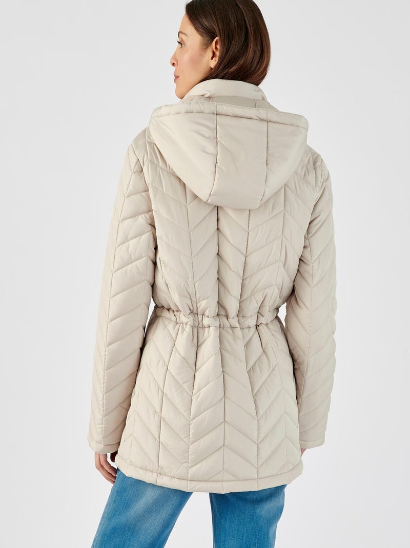 Parka matelassée zippée - Damart Beige clair - Kiabi
