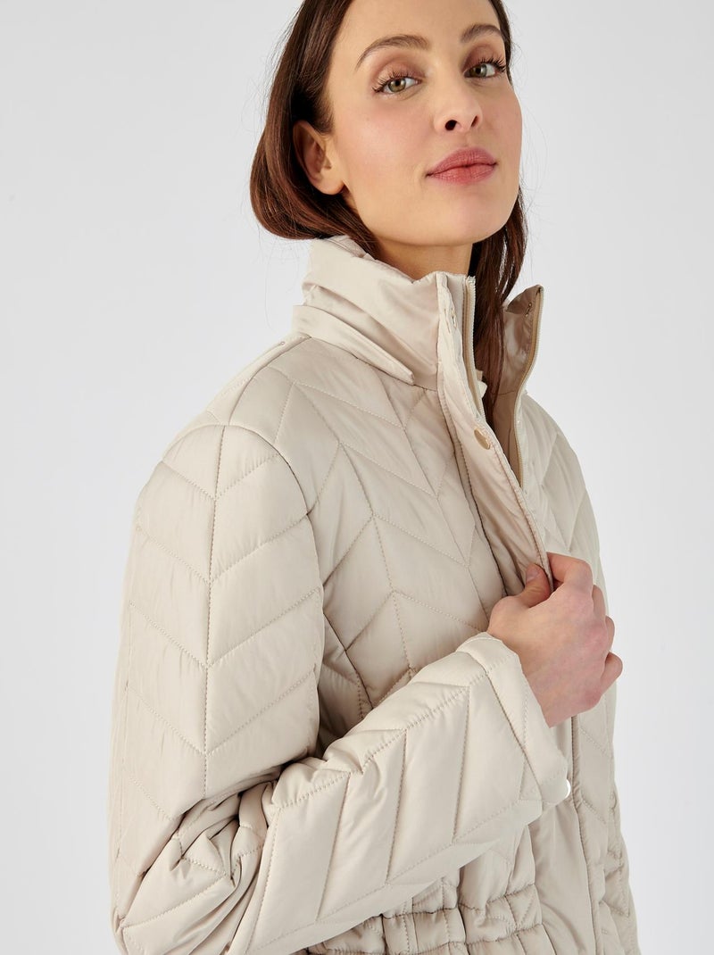Parka matelassée zippée - Damart Beige clair - Kiabi