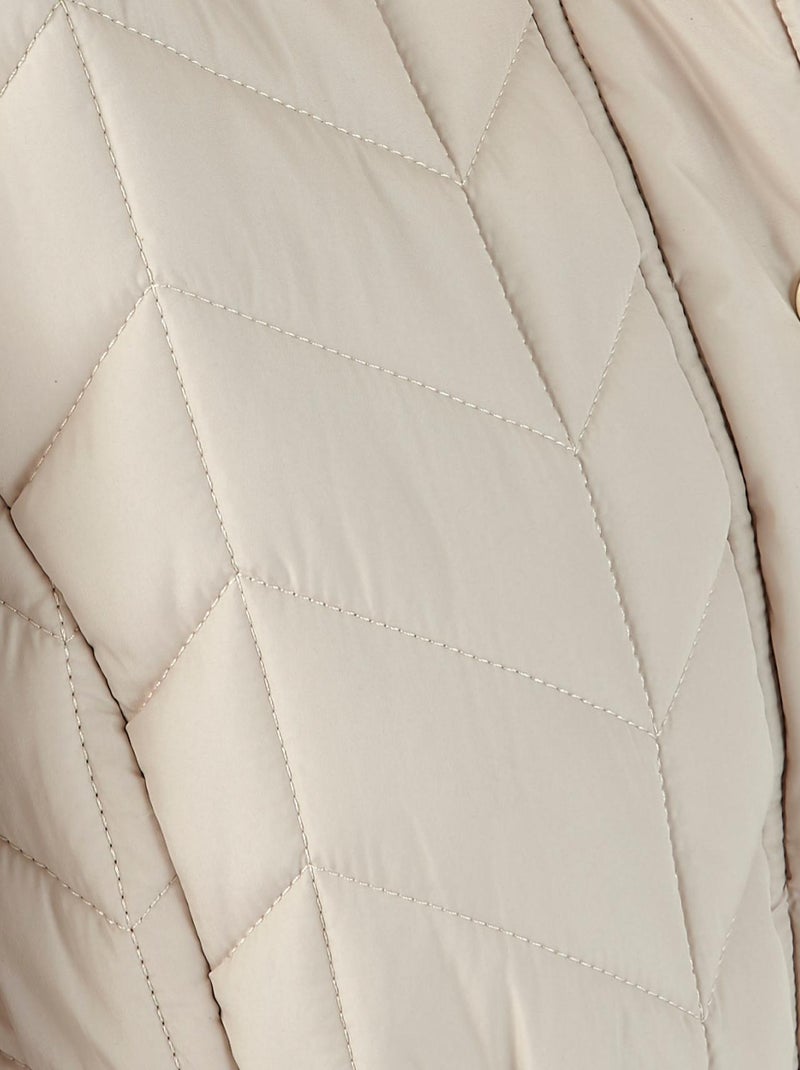 Parka matelassée zippée - Damart Beige clair - Kiabi