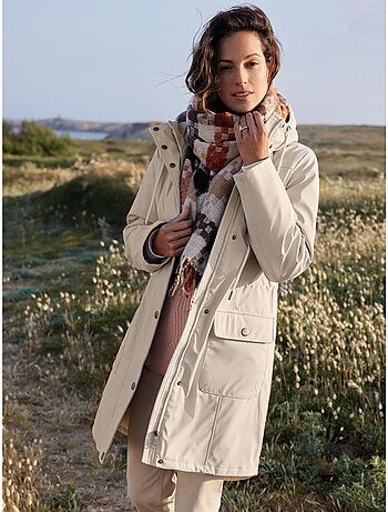 Parka mi-longue à capuche zippée - daxon
