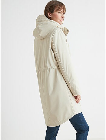 Parka mi-longue à capuche zippée - daxon