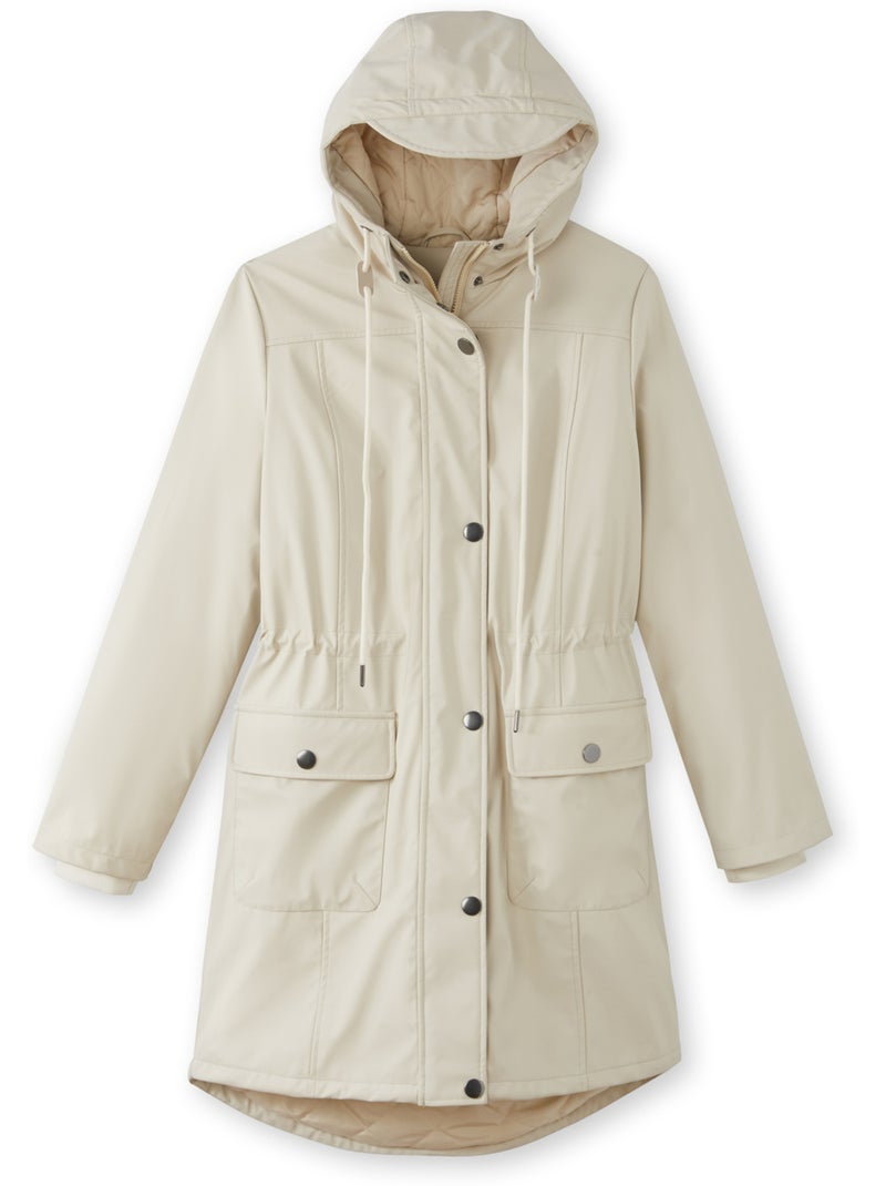 Parka mi-longue à capuche zippée - daxon Beige - Kiabi