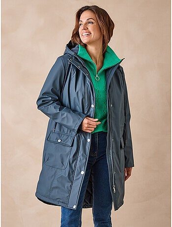 Parka mi-longue à capuche zippée - daxon