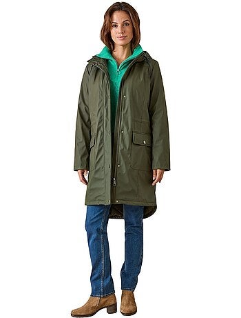 Parka mi-longue à capuche zippée - daxon