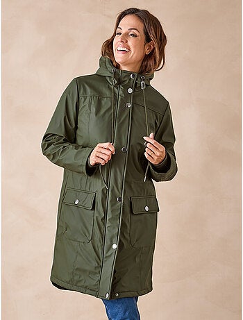 Parka mi-longue à capuche zippée - daxon