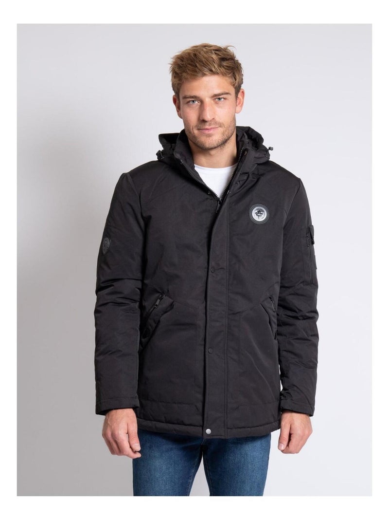Parka mi-longue capuche ZATOICHA Noir - Kiabi