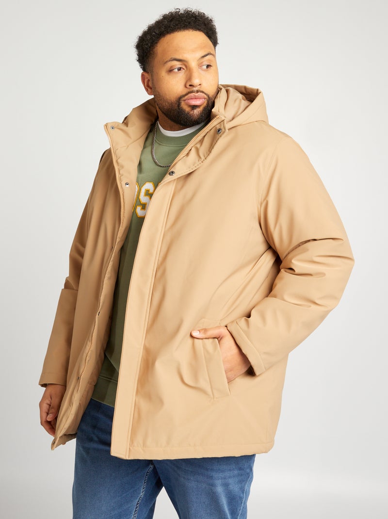 Parka mi-longue déperlante Beige - Kiabi