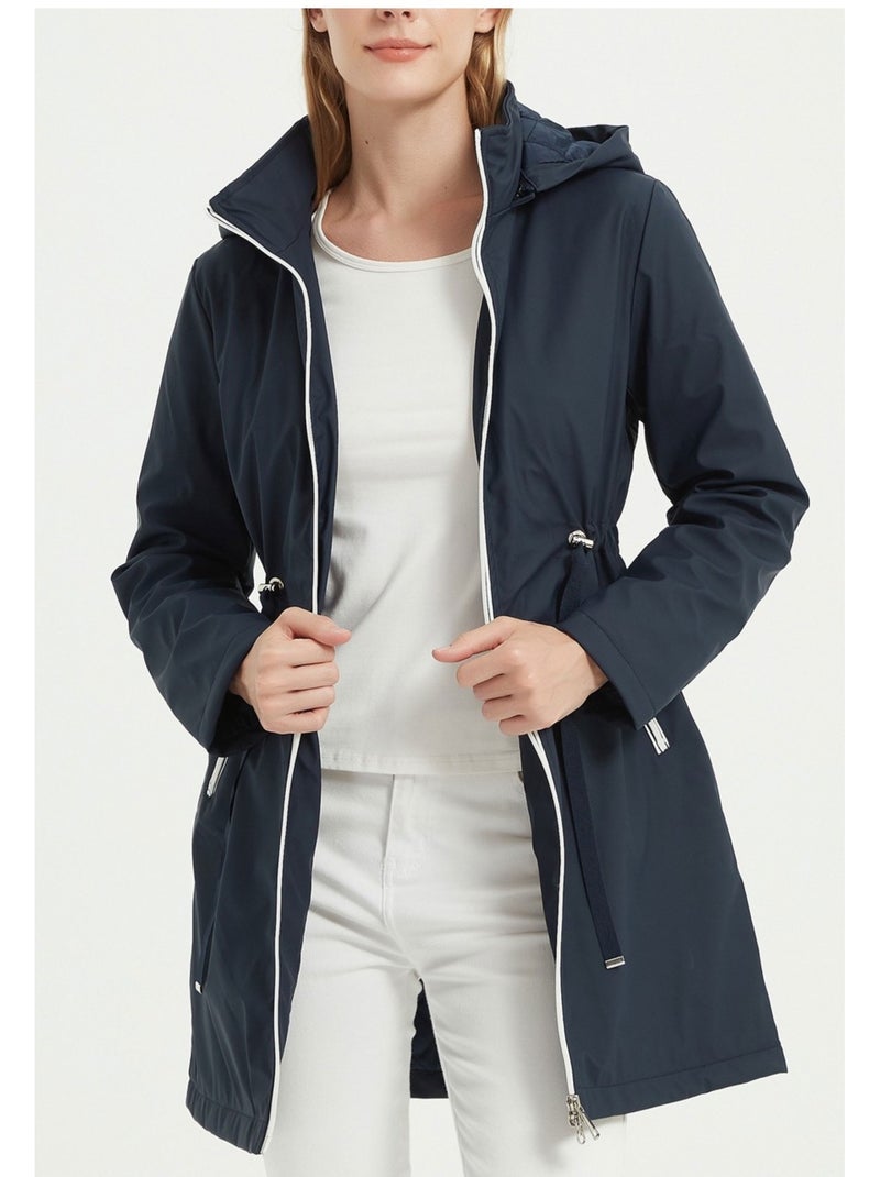 Parka Mi Longue Kebello Bleu marine - Kiabi