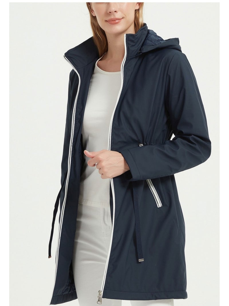 Parka Mi Longue Kebello Bleu marine - Kiabi