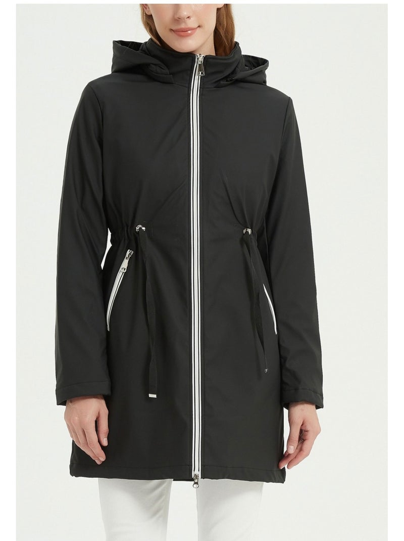 Parka Mi Longue Kebello Noir Noir - Kiabi