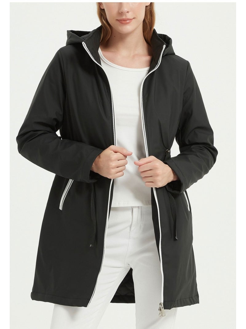 Parka Mi Longue Kebello Noir Noir - Kiabi