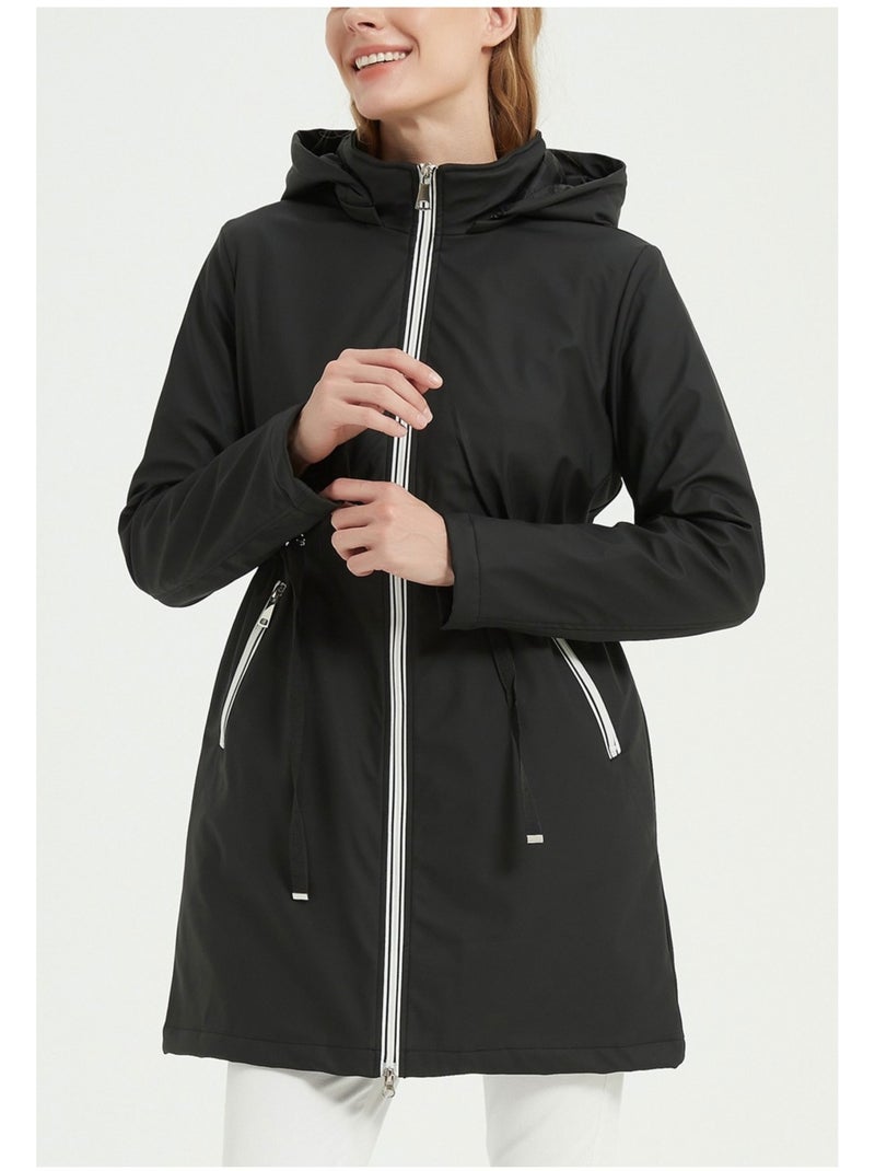 Parka Mi Longue Kebello Noir Noir - Kiabi