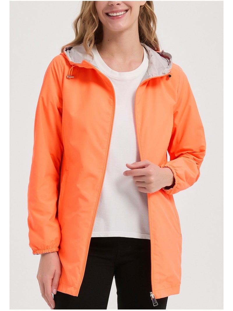 Parka Mi Longue Kebello Orange - Kiabi