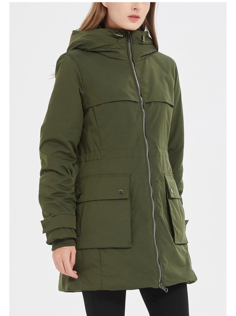 Parka Mi Longue Kebello Vert - Kiabi
