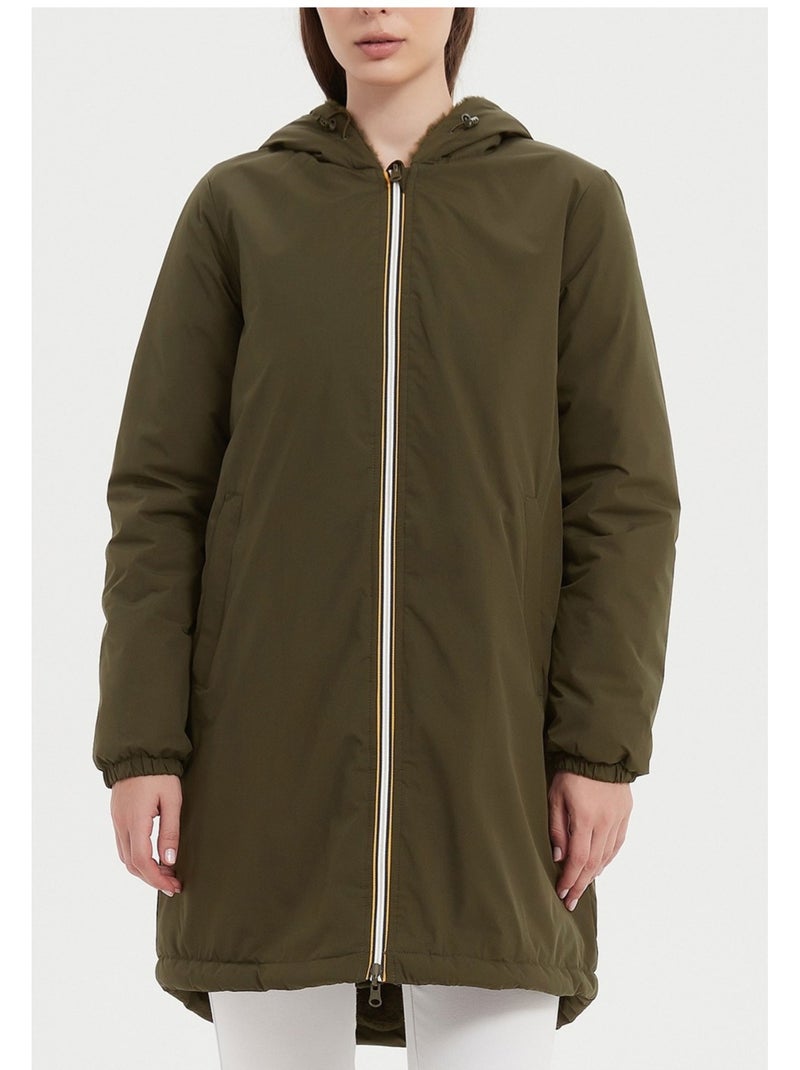 Parka Mi Longue Kebello Vert - Kiabi