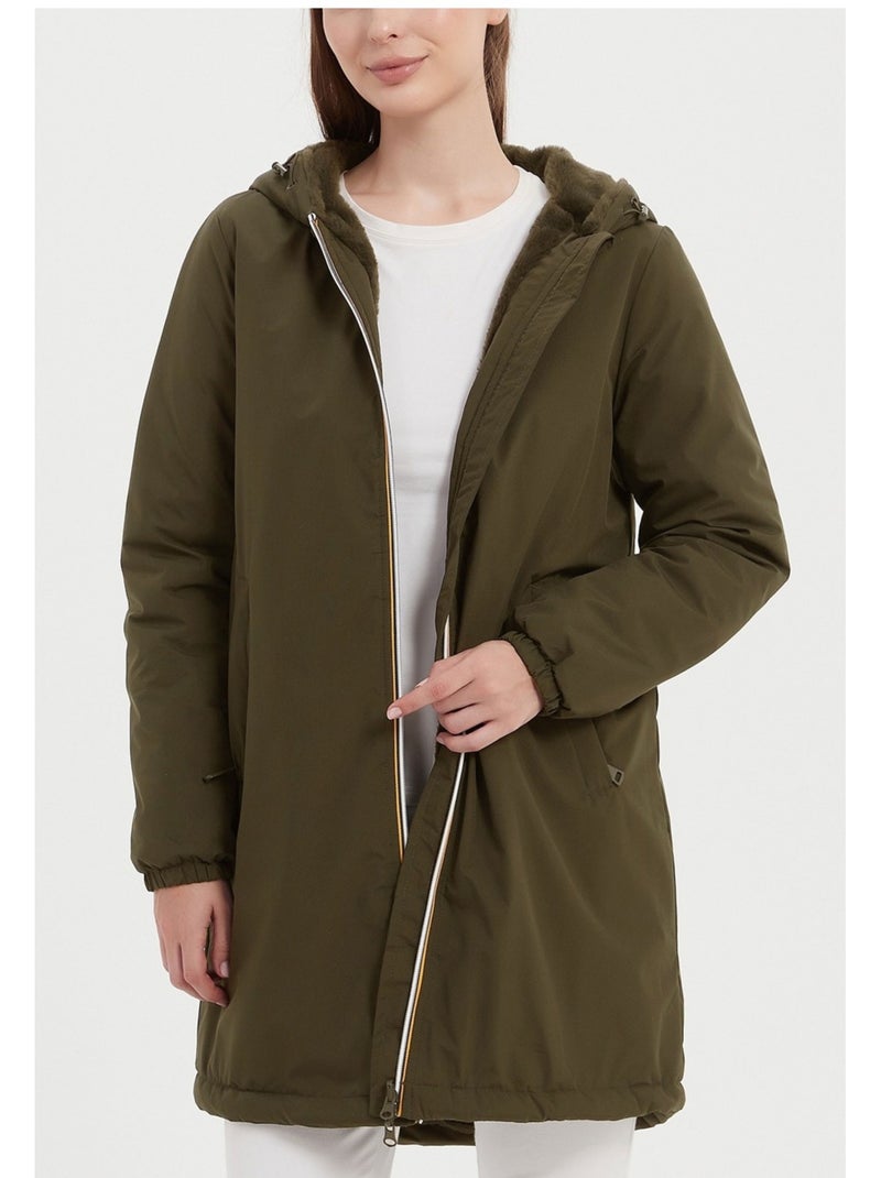 Parka Mi Longue Kebello Vert - Kiabi