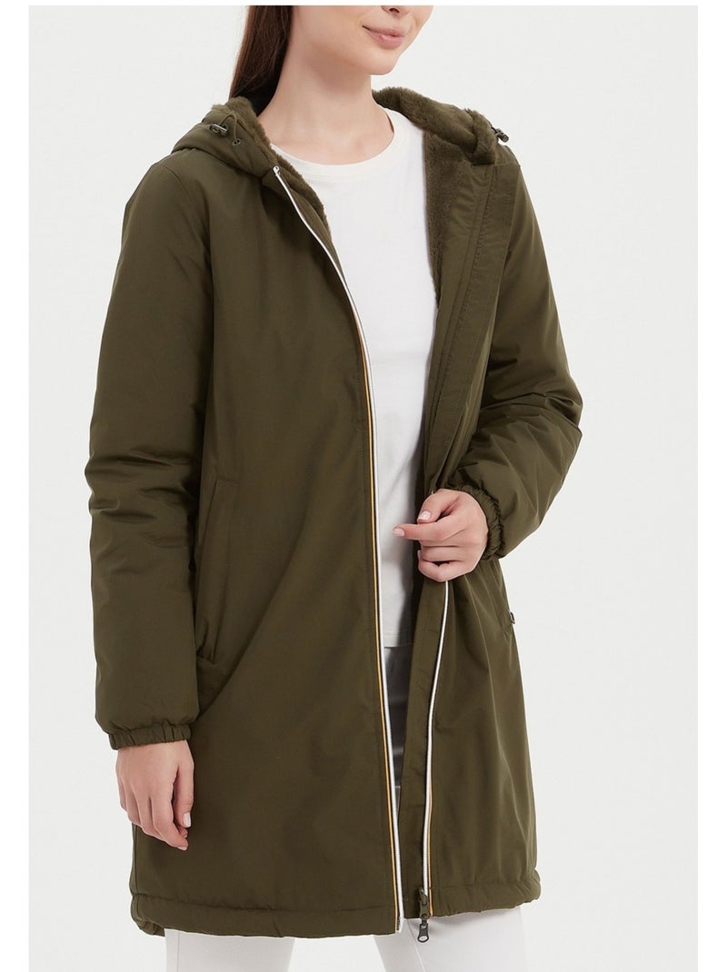 Parka Mi Longue Kebello Vert - Kiabi