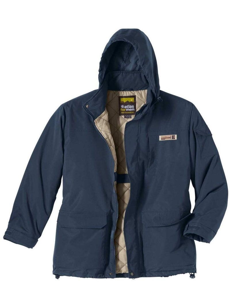 Parka Mi-saison Multipoche   - ATLAS FOR MEN Bleu marine - Kiabi