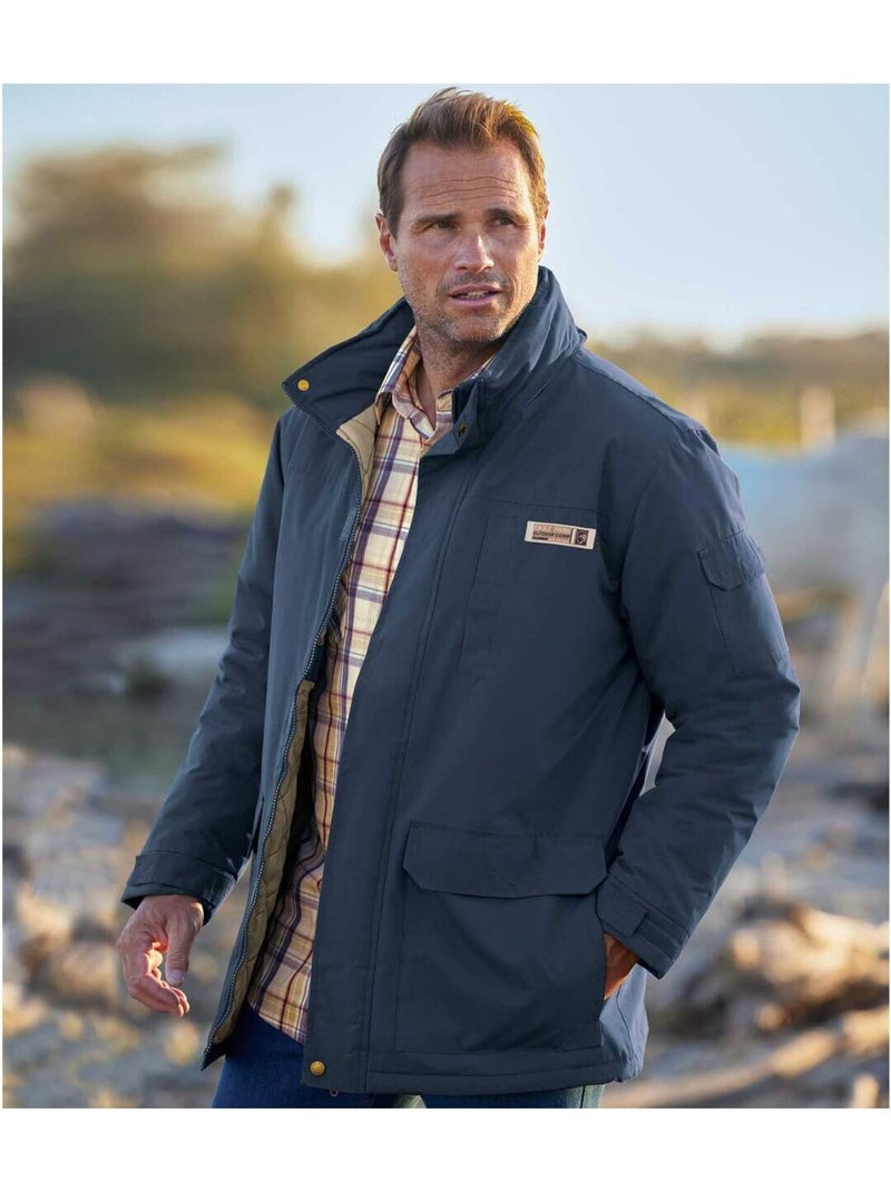 Parka Mi-saison Multipoche   - ATLAS FOR MEN Bleu marine - Kiabi