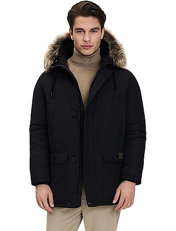 Parka motif/style bord duveteux - minoti