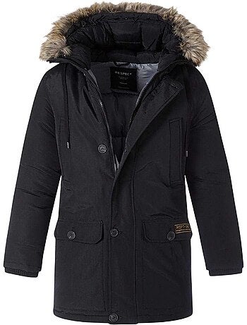 Parka motif/style bord duveteux - minoti