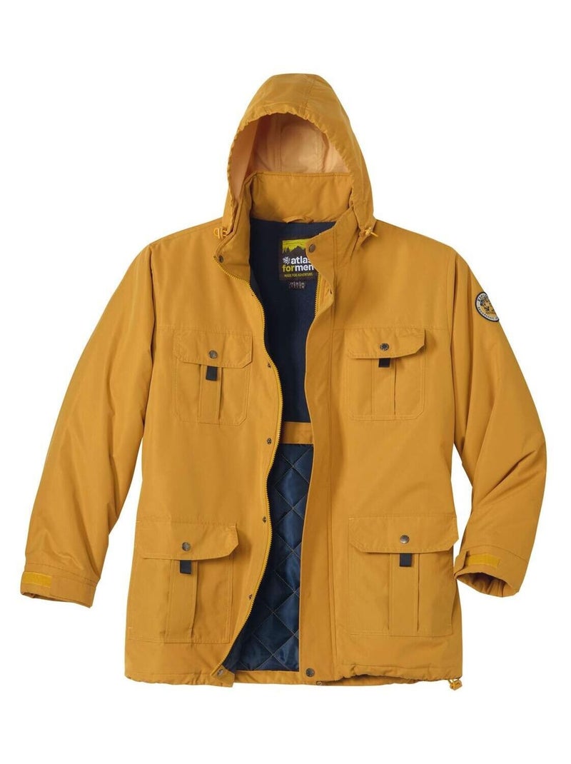 Parka Multipoche en Microfibre   - ATLAS FOR MEN Jaune foncé - Kiabi