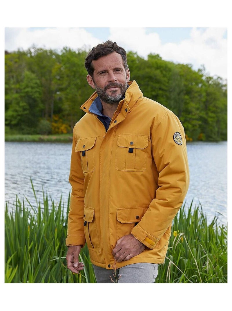 Parka Multipoche en Microfibre  - ATLAS FOR MEN Jaune foncé - Kiabi