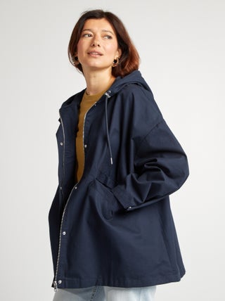 Parka oversize à capuche déperlante