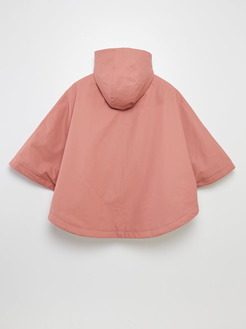 Parka poncho en fausse fourrure - collection facile à enfiler Rose - Kiabi