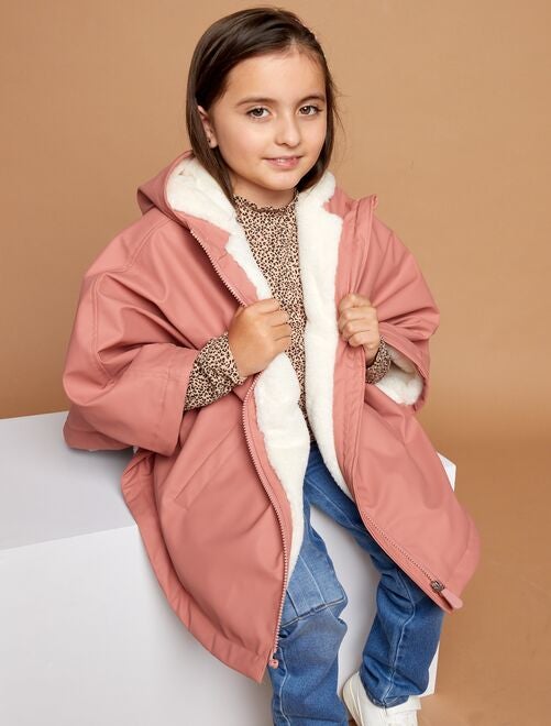 Parka poncho en fausse fourrure - So Easy - Kiabi