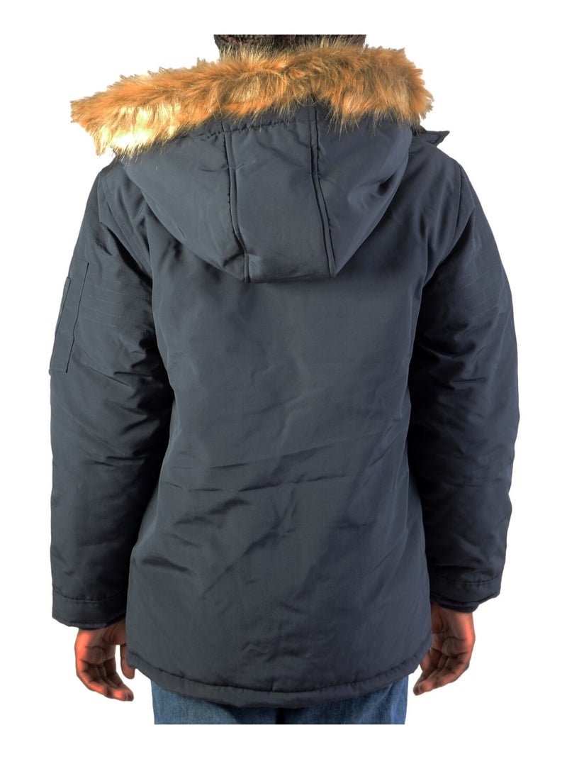 Parka Redskins Junior Imitation Fourure Angela Bleu marine - Kiabi