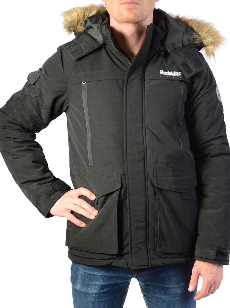 Parka Redskins Junior Imitation Fourure Noir - Kiabi