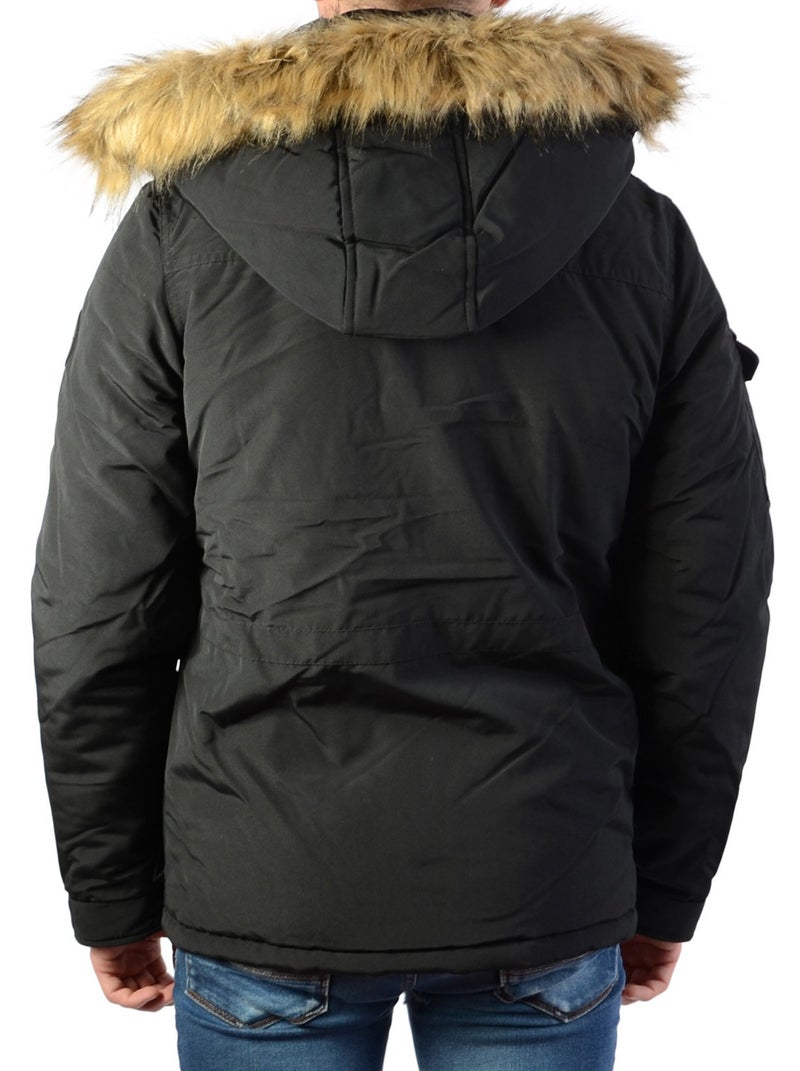 Parka Redskins Junior Imitation Fourure Noir - Kiabi