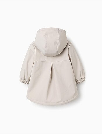 Parka rembourrée à capuche et volants