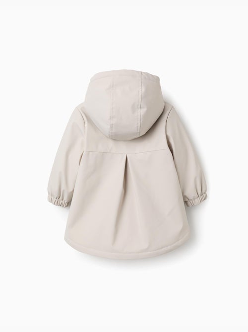 Parka rembourrée à capuche et volants - Kiabi
