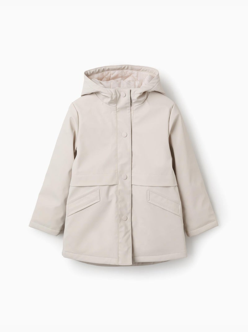 Parka rembourrée avec capuche et doublure Gris clair - Kiabi