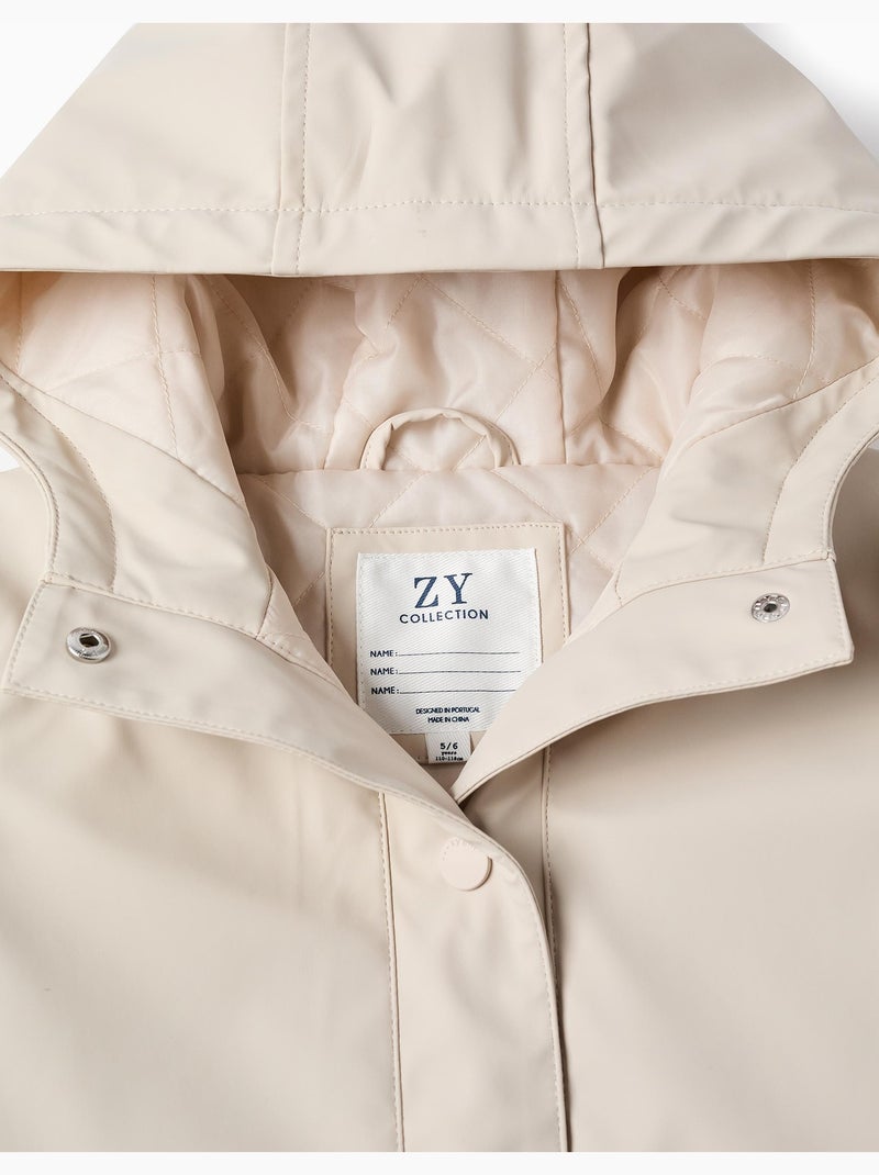 Parka rembourrée avec capuche et doublure Gris clair - Kiabi