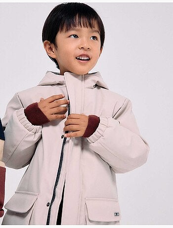 Parka rembourrée avec capuche et poches avant