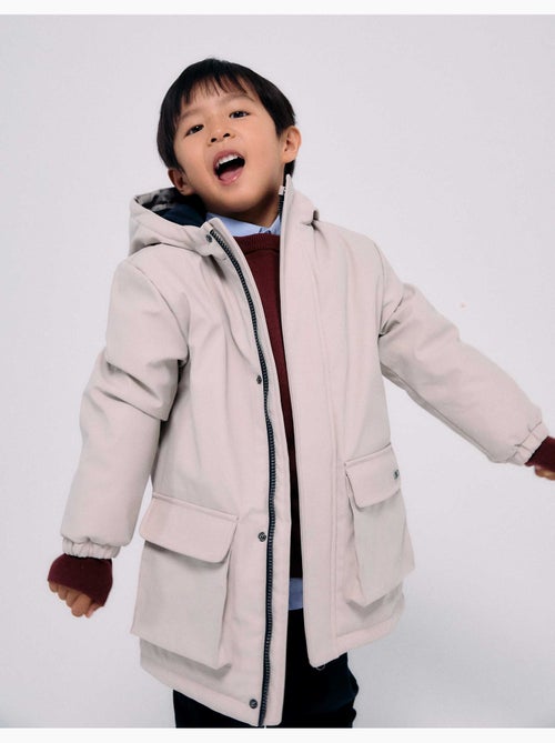 Parka rembourrée avec capuche et poches avant - Kiabi
