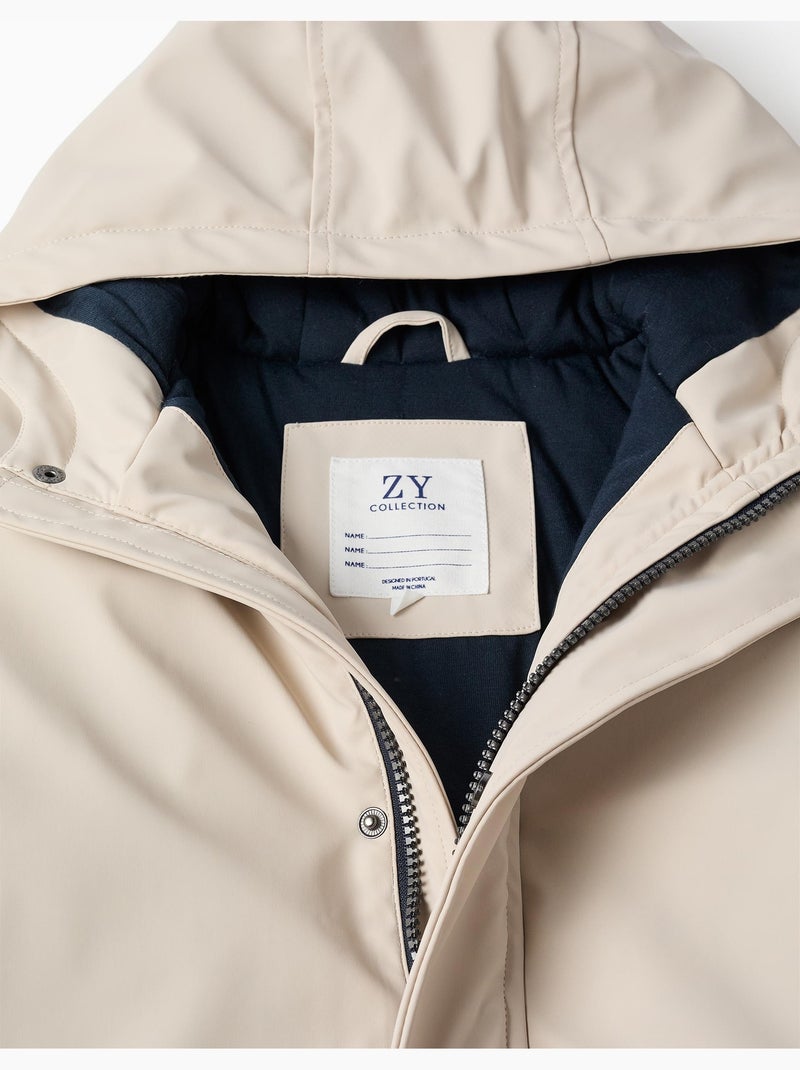 Parka rembourrée avec capuche et poches avant Gris clair - Kiabi