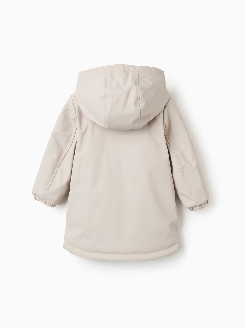 Parka rembourrée avec capuche et poches avant Gris clair - Kiabi