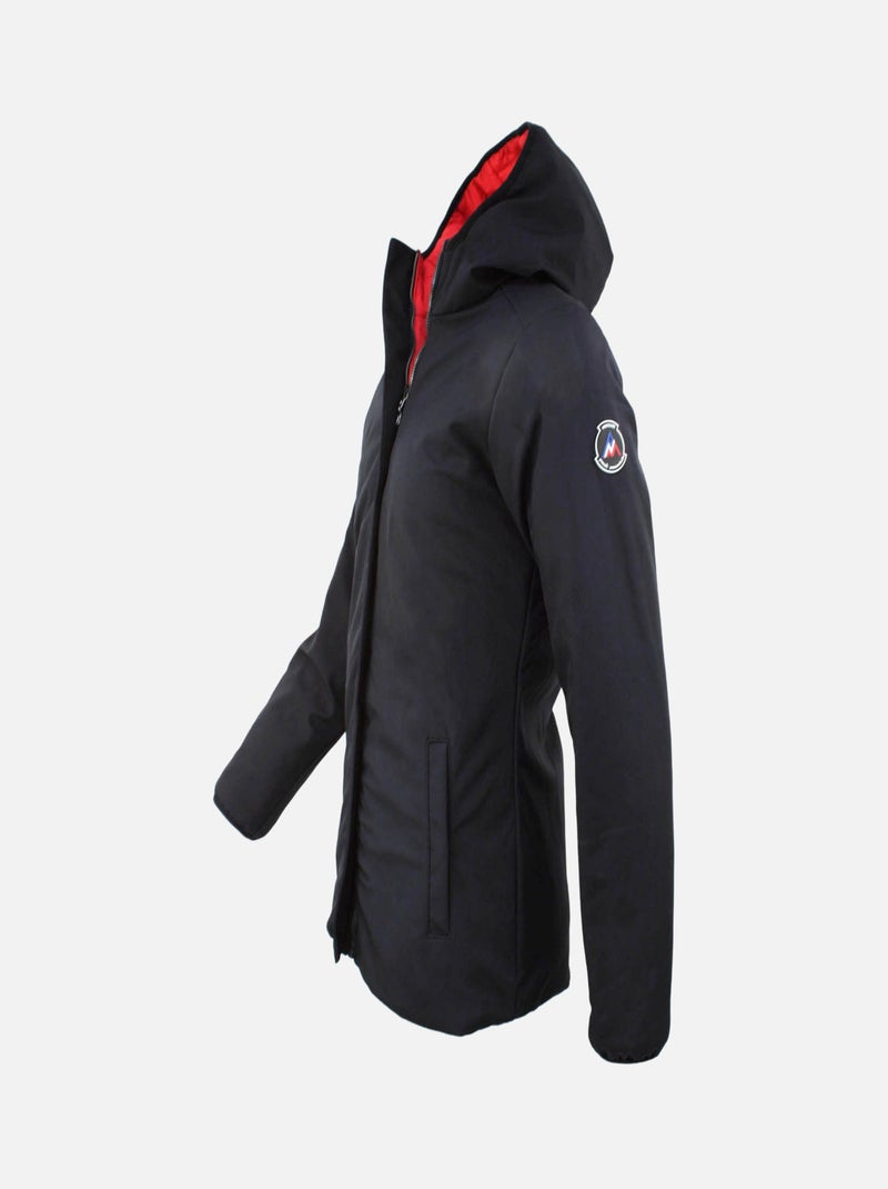 Parka réversible de ski   ASARIO - PEAK MOUNTAIN Noir Rouge - Kiabi