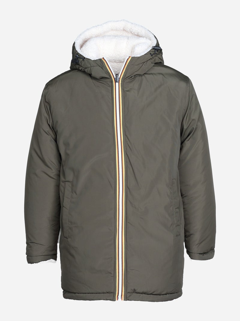 Parka reversible Kaki Garçon Kiabi